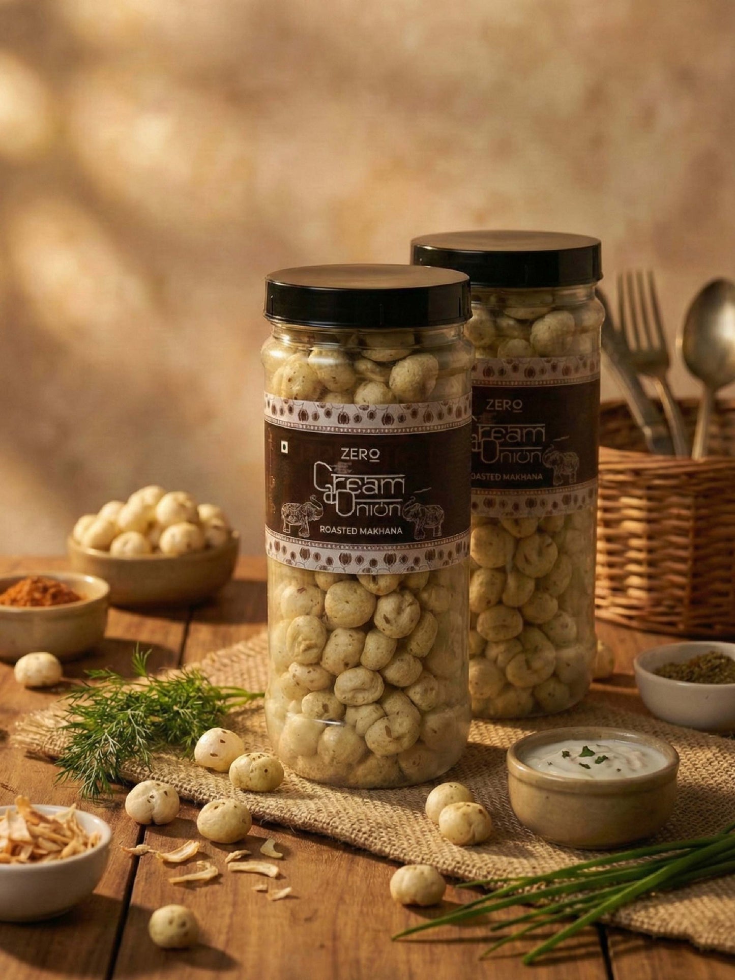 Cream & Onion Roasted Makhana - The Classic Flavour, Guilt-Free.