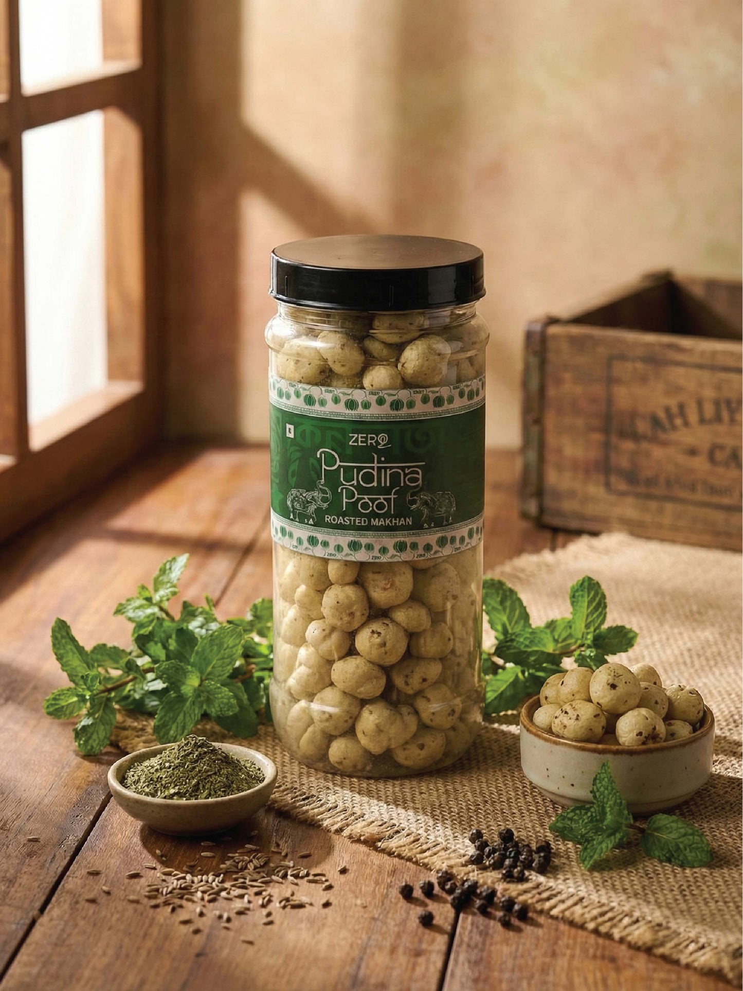 Premium Pudina Poof - Roasted Makhana