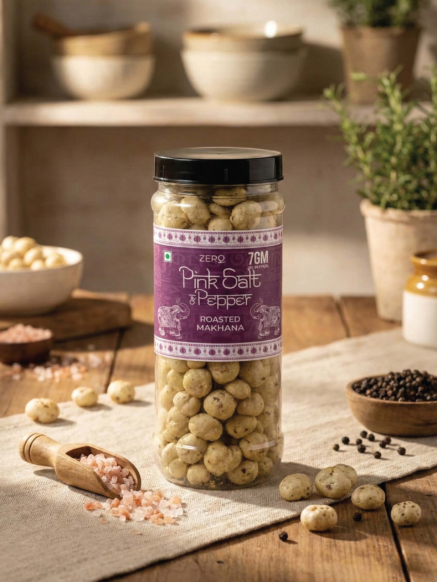 Premium Pink Salt & Pepper - Roasted Makhana
